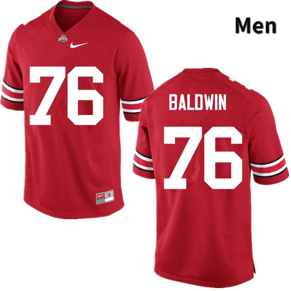 Ohio State Buckeyes Darryl Baldwin Men's #76 Red Game Stitched College Football Jersey